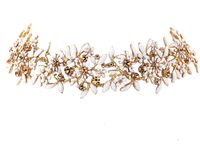 choker białe kwiatuszki z kryształkami z kolekcji blossom (c8157au/1/b)