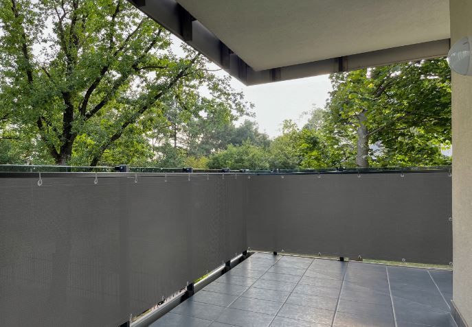 Osłona balkonowa balkon taras płot 1X7m szara zdjęcie 3