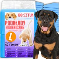 PODKŁADY HIGIENICZNE CHŁONNE MATY DLA PSA DO SIKANIA GRUBE 60x60cm 100 SZT