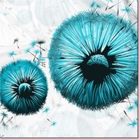 40CM 40CM OBRAZEK TURKUSOWE DMUCHAWCE DRUK PŁÓTNO OBRAZ