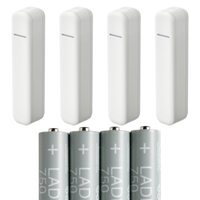 Czujnik otwarcia drzwi okna IKEA ZESTAW 4szt + akumulatorki AAA 750mAH 4szt