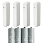 Czujnik otwarcia drzwi okna IKEA ZESTAW 4szt + akumulatorki AAA 750mAH 4szt