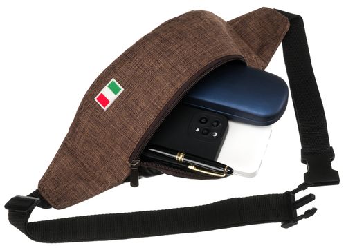 saszetka na pas materiał + pu wb05i-6972 brown na Arena.pl
