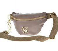 Laura Biaggi - nerka saszetka listonoszka brązowy fango groszek mat KB82