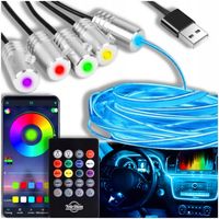 Światłowód do Samochodu LED RGB 7m PREZENT NA WALENTYNKI DLA NIEGO FACETA