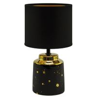 Ceramiczna LAMPKA stojąca HELENA 03788 Ideus stołowa LAMPA abażurowa czarna