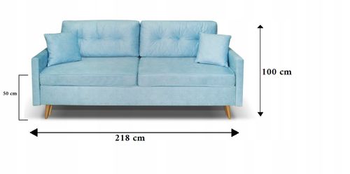 Kanapa Sofa BLUE+pufa na Arena.pl