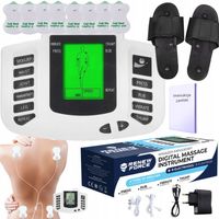 ELEKTROSTYMULATOR DO MIĘŚNI I NERWÓW MASAŻER TENS EMS ZESTAW XXL STYMULATOR