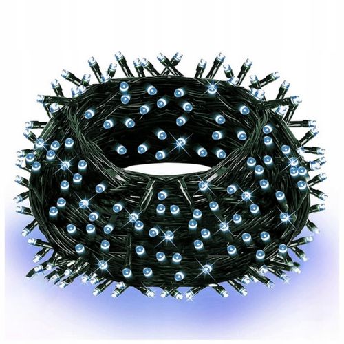 ŚWIATEŁKA LAMPKI CHOINKOWE 500 LED ZIMNY BIAŁY BIAŁE WEWNĘTRZNE ZEWNĘTRZNE na Arena.pl