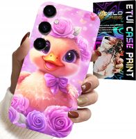 ETUI DO SAMSUNG GALAXY S24 - SŁODKA KACZUCHA, KACZKA NA RÓŻOWYM TLE