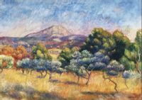 Montagne Sainte-Victoire, Pierre-Auguste Renoir - plakat 100x70 cm