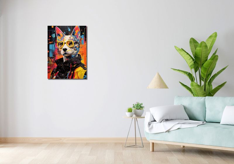 Obraz 50x70cm Kot w Miejskim Stylu zdjęcie 2