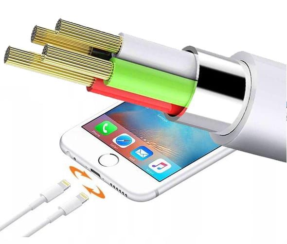 Kabel USB typ-C - iPhone Lightning Ampere eXtremestyle 0.3m biały zdjęcie 5