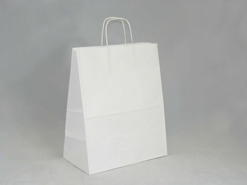 Torba papierowa biała 31 x 17 x 38 cm zdjęcie 1