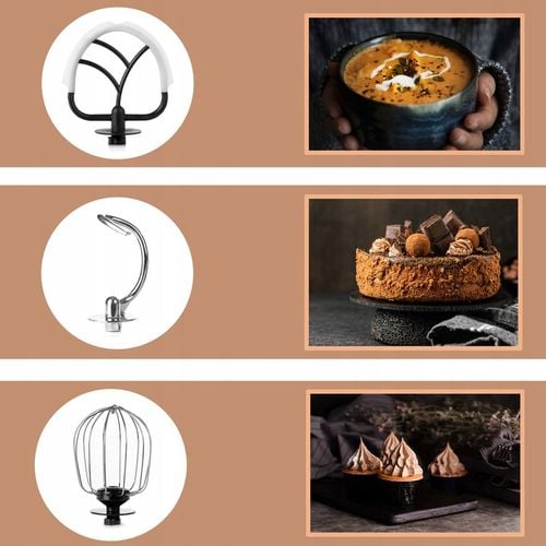 ROBOT PLANETARNY KUCHENNY MIKSER 3 MIESZADŁA HAK MISA OBROTOWA UCHWYT na Arena.pl