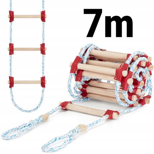 Drabina sznurowa linowa na dach ATESTOWANA 8m dekarska pleciona na Arena.pl