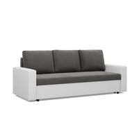 KANAPA LUNA Rozkładana Wygodna Sprężyny BONELL Funkcja Spania POPIEL BIAŁY