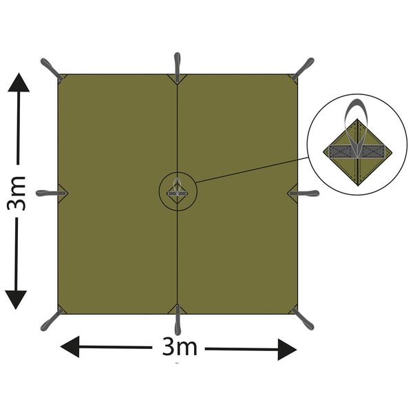 TARP PLANDEKA EXTREME 3 X 3cm FLECKTARN zdjęcie 4