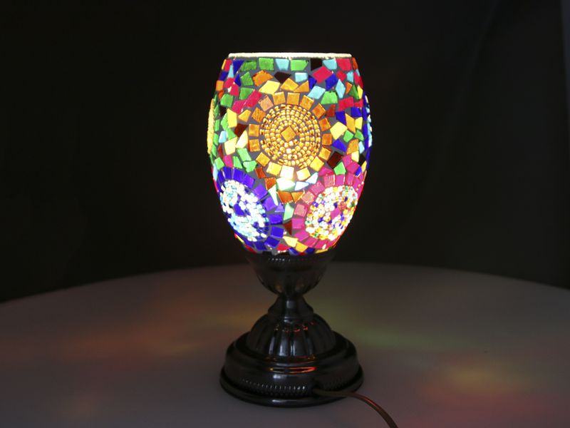 Lampa stołowa - klosz pojedynczy, wielokolorowy zdjęcie 7