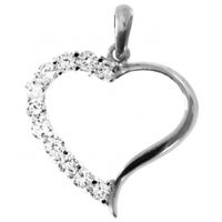 SREBRNY WISIOREK SERDUSZKO Z CYRKONIAMI SREBRO PRÓBY 925
