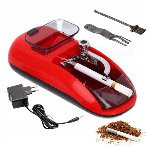 Maszynka automatyczna solidna nabijarka do papierosów tytoń gilz czerwona na Arena.pl