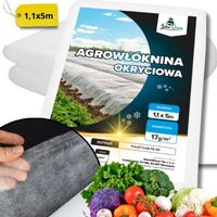 WŁÓKNINA BIAŁA 1,1X5M 17G OTULINA DO OGRODU OKRYCIOWA WIOSENNA FLIZELINA