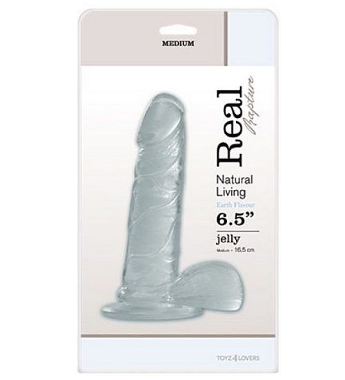 Śliskie Dildo Clear zdjęcie 4