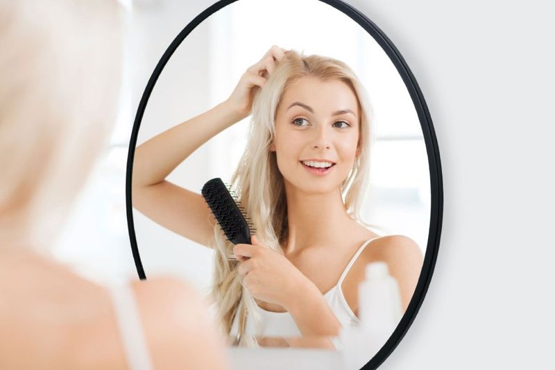 Lustro nowoczesne Sander 60 cm czarne zdjęcie 8