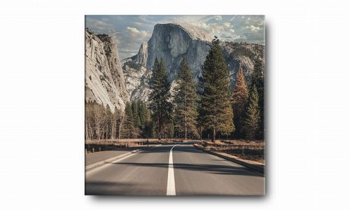 OBRAZ NA PŁÓTNIE 017 Droga pod górami 70x70cm na Arena.pl