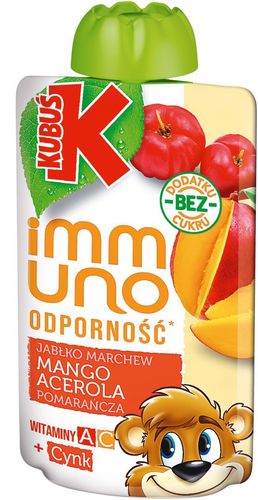 Kubuś Immuno  Mus jabłko mango marchew pomarańcza acerola 100 g na Arena.pl