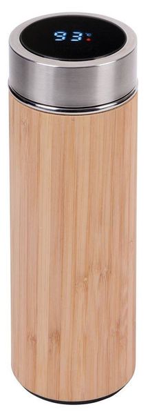 Termos BAMBOO TEMP, brązowy, srebrny zdjęcie 1