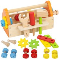 SOLIDNY ZESTAW NARZĘDZIOWY W DREWNIANEJ SKRZYNCE