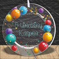 MEDAL z PLEXI nadrukiem UV PODZIĘKOWANIE DLA GOŚCI NA URODZINY Z IMIENIEM