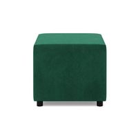 Pufa do siedzenia, BLOM, velvet, 51x51x40 cm, butelkowa zieleń | TYLETEGOTU