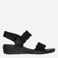 Sandały damskie na koturnie Skechers 163165-BBK