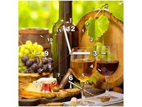 40X40CM ZEGAR BIAŁE CZERWONE OBRAZ