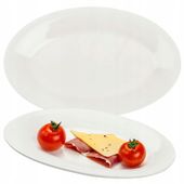 PÓŁMISEK PORCELANOWY 22 CM OWALNY TALERZ DO SERWOWANIA WĘDLIN SERÓW