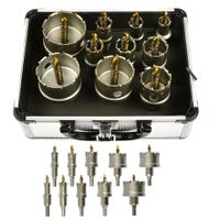Otwornice wiertła widiowe do metalu zestaw 10 sztuk 16-53 mm KD10061