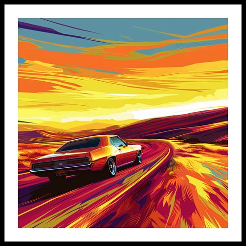 Plakat 70x70cm Pędź Przed Siebie na Arena.pl