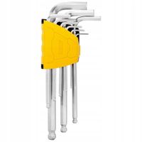 2 x Klucze Imbusowe Długie Deli Tools EDL3088 Cr-V 1,5-10mm Zestaw