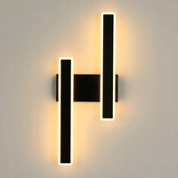 LAMPA SCIENNA KINKIET LED CZARNA NOWOCZESNA WEWNETRZNYDO SALONU SYPIALNI