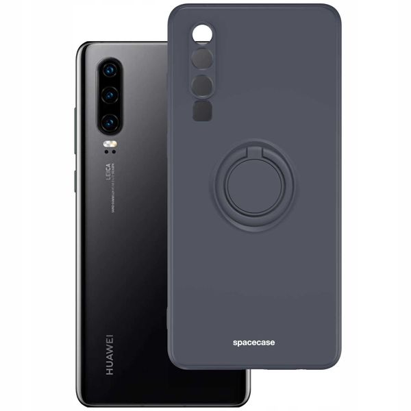 Spacecase Silicone Ring Huawei P30 Black zdjęcie 2