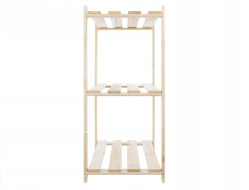 Regał drewniany biurowy garażowy do spiżarni 90x80x38 3 półki na Arena.pl