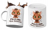 Dla Pauliny Zestaw Kubek + Skarbonka Dla Dziecka Z Nadrukiem Ze Zdjęciem