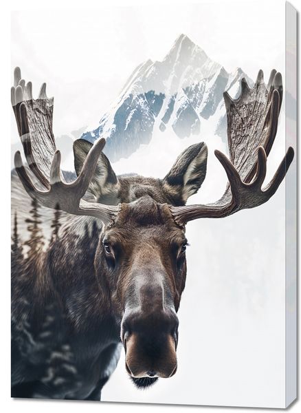 Obraz 70x100cm Łoś Duch Lasu zdjęcie 1