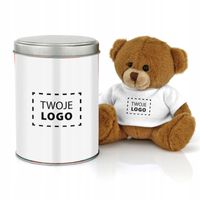 MIŚ PLUSZAK maskotka firmowa z DEDYKACJĄ w PUSZCE NADRUK LOGO