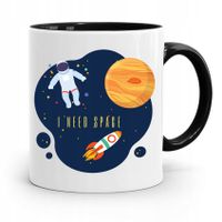 Kubek Czarny Dzień Dziecka Dla Córki Syna Kosmos Z Nadrukiem Ze Zdjęciem