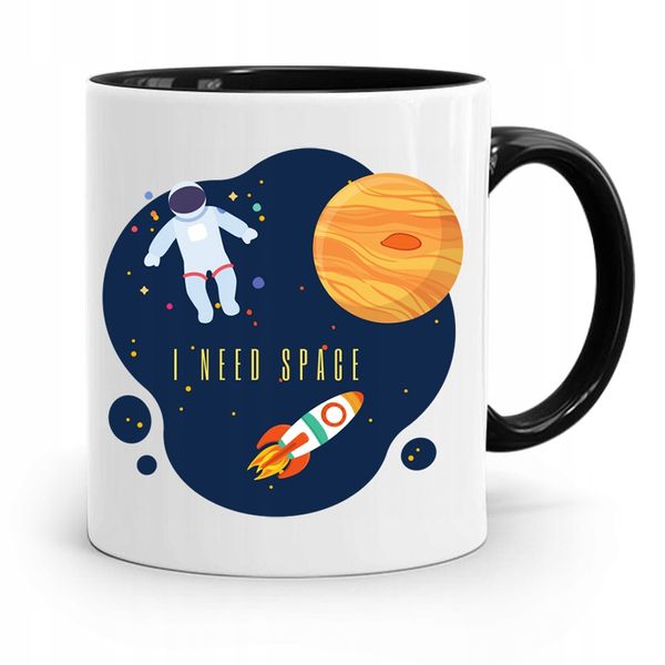 Kubek Czarny Dzień Dziecka Dla Córki Syna Kosmos Z Nadrukiem Ze Zdjęciem zdjęcie 1