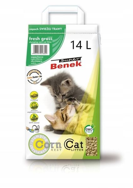 Super Benek Corn Cat Classic Świeża Trawa 14L zdjęcie 3