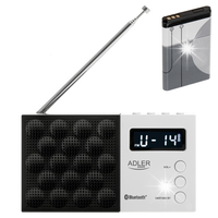 Radiobudzik Adler AD 1908 z Bluetooth, USB i teleskopową anteną